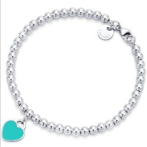 Tiffany Blue® Heart Tag Bead Bracelet. Brand new. Size M and XL.